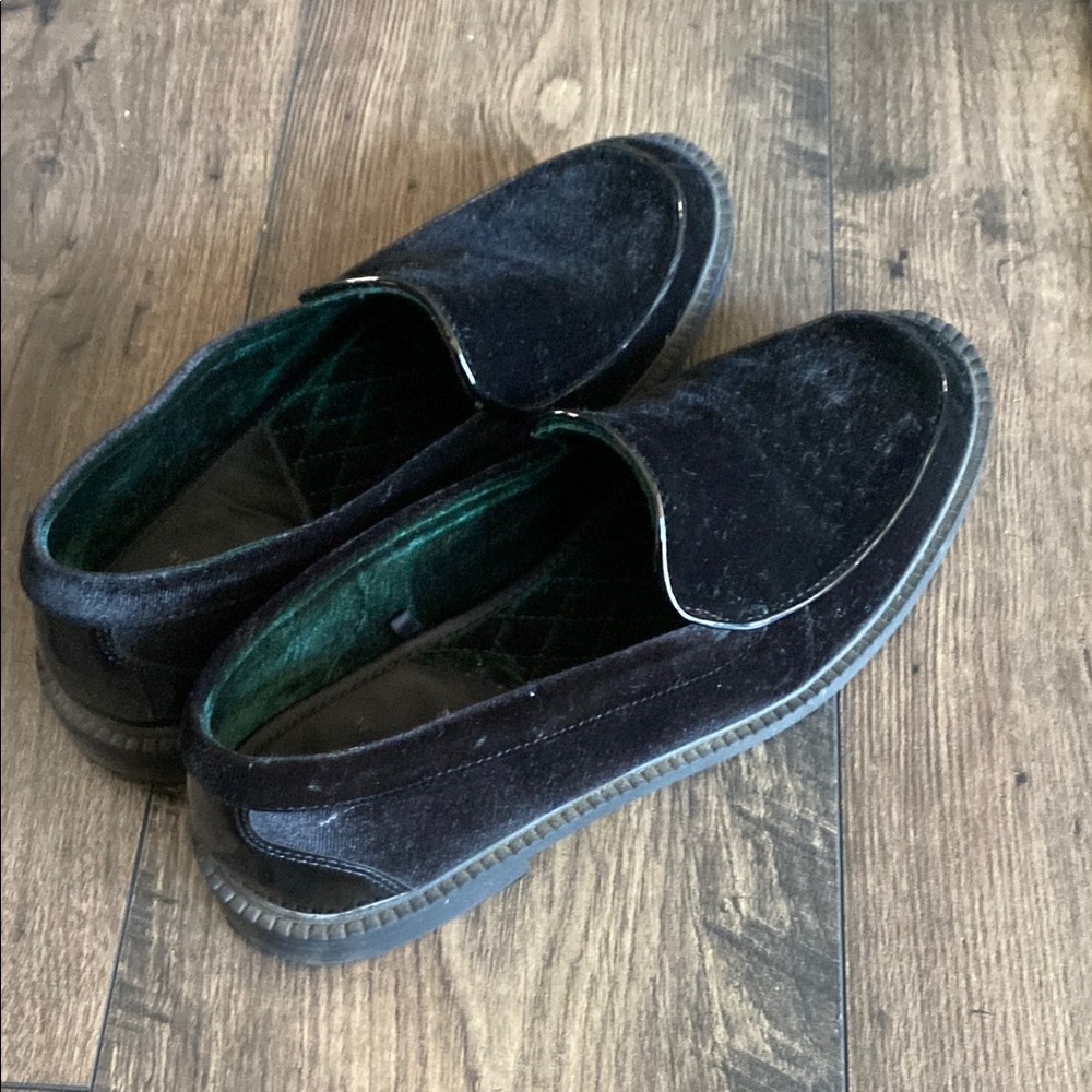 Zara Black Loafers Slip-Ons